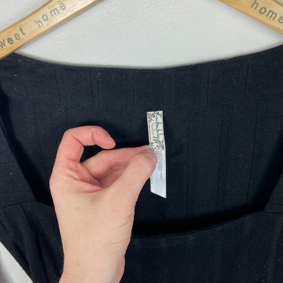 Free People Black Square Neck Ribbed Knit Bodysuit Revolve Size XS Beside Me Rib - Picture 6 of 14